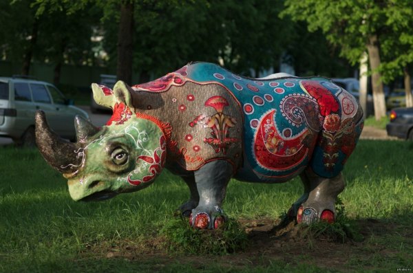 Скульптура Ситцевый носорог
