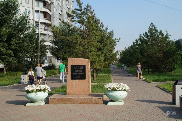 Памятник "Ликвидаторам аварии на Чернобыльской АЭС" в Красноярске