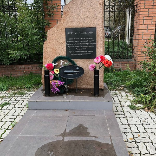 Скульптура Чёрный тюльпан в Красноярске