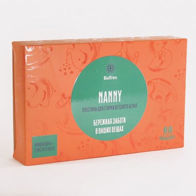 ПЛАСТИНЫ ДЛЯ СТИРКИ ДЕТСКОГО БЕЛЬЯ BIOTRIM NANNY