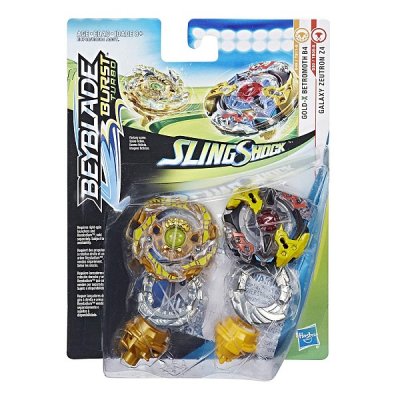 BEY BLADE Sling Shock 2 волчка - Gold-X Betromoth B4, Galaxy Zeutron (E4604)