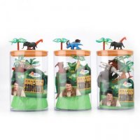 Набор динозавров и диких животных в пластикоавой тубе (143194)