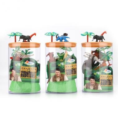 Набор динозавров и диких животных в пластикоавой тубе (143194)