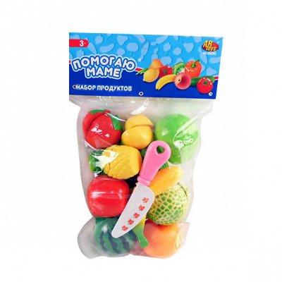 Помогаю Маме. Набор продуктов для резки, 11 предметов, в пакете (PT-00283)