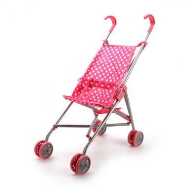 Коляска-трость для кукол, металл., летняя, ремень безопасности (31505) 