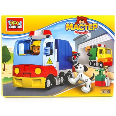 Конструктор Город мастеров: Большие кубики "Мусоровоз" (240148)