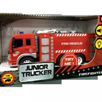 Машина Пожарная 1:16, от 3-х лет, инерционная, световые и звуковые эффекты, 28.5x8.5x16см (33016)