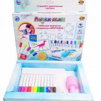 Набор для творчества "Рисуем сами - Динозавры" (с воздушным аэрографом)  (PT-00773)