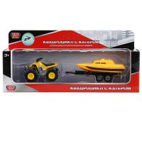 Металлическая модель "Квадроцикл с катером" (Технопарк)(252942)