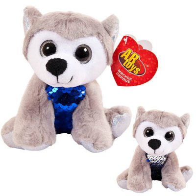 Собака с пайетками, мягконабивная, 15см (M2035 )