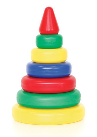 Пирамидка "Колечко-конус" (8 элементов), h=280 мм (62376)