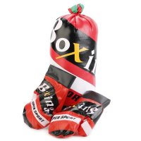 НАБОР ДЛЯ БОКСА (ГРУША + ПЕРЧАТКИ) В СЕТКЕ 18*18*33СМ (224800)