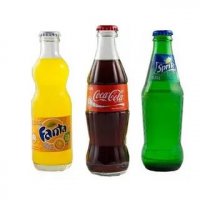 COLA, FANTA, SPRITE стекло