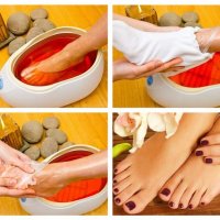 Парафинотерапия ног .