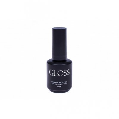 ВЕРХНЕЕ ПОКРЫТИЕ БЕЗ ЛИПКОГО СЛОЯ GLOSS NON WIPE 15 ML