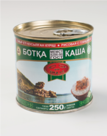 Каша рисовая с говядиной 250 гр "Бижан"