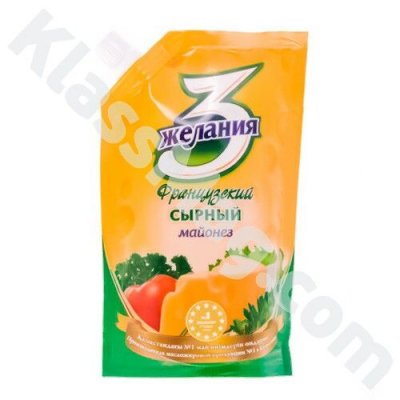 Майонез "Французский сырный" 61% д/п 190гр 