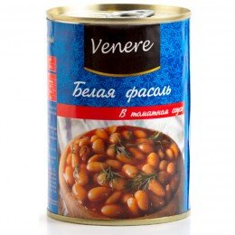 Фасоль Venere белая в томатном соусе 425 мл