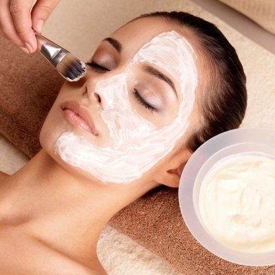 Уходовая процедура с кремовой маской (умывание, пилинг, сывортоки, маска, крем) 