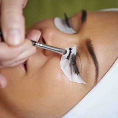 Окрашивание ресниц краской/хной 