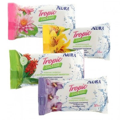 Влажные салфетки, 15шт.