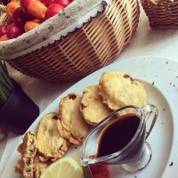 Баклажаны  с семгой в кляре