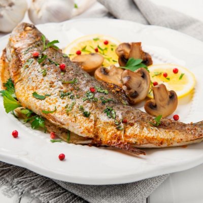 Форель жареная