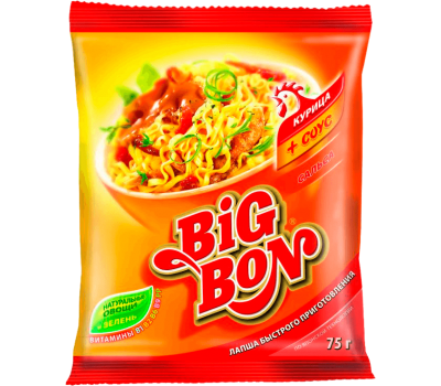 BIGBON Лапша Курица + соус Сальса 75 г