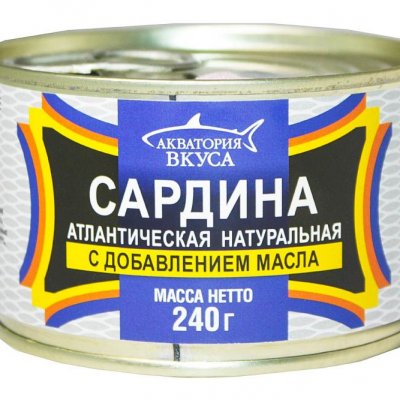 Акватория Сардина в масле 240гр