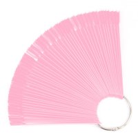 Дисплей розовый веерный на кольце 50 шт