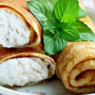 Блины с творогом