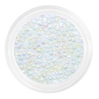 Бульонки стеклянные мелкие 0,8 мм прозрачная голография