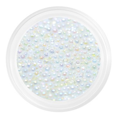 Бульонки стеклянные мелкие 0,8 мм прозрачная голография