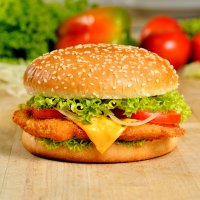 Чизбургер с куриным филе