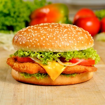 Чизбургер с куриным филе