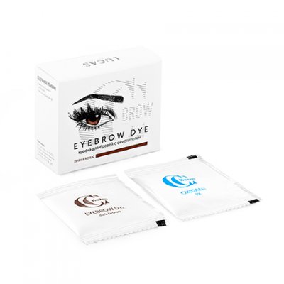 Краска для бровей темно-коричневый (1+1)