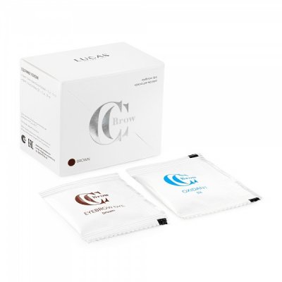 Краска для бровей коричневый 15 гр (5+5)