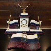 Триколор с орлом, мрамор, змеевик