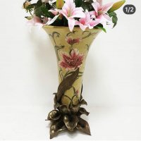 Ваза, фарфор с бронзой, напольная