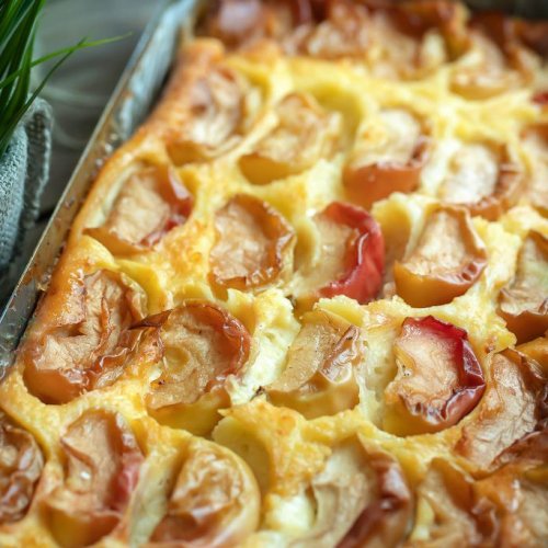 ПУДИНГ ТВОРОЖНО-ЯБЛОЧНЫЙ (100 Г) .