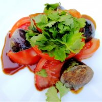 Салат с хрустящими баклажанами