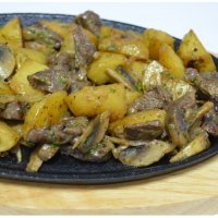 "Горячая" сковорода с телятиной