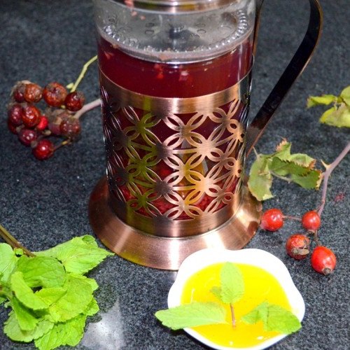 Малина с мятой