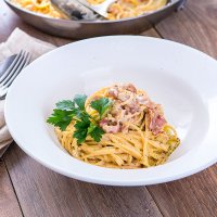 Карбонара с говядиной