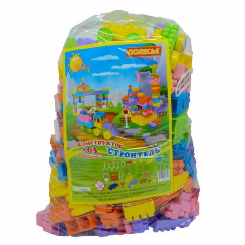 Конструктор "Строитель" (363 элем. в мешке)