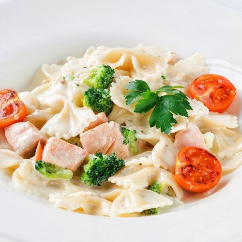 С семгой и брокколи