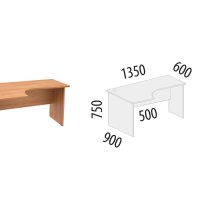 Эргономичный стол левый «Альфа 61.62»