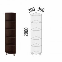 Стеллаж угловой «Лидер-Престиж 83.14»