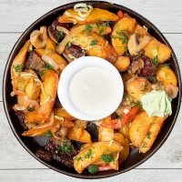 Жаркое с копченым мясом