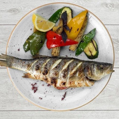 Сибас на мангале